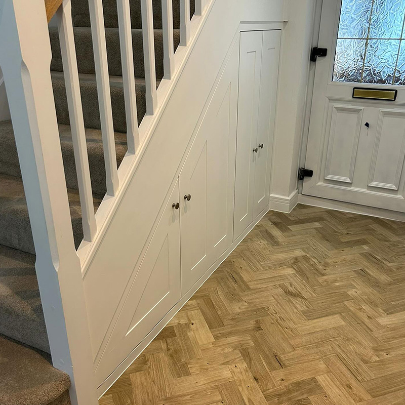 under stairs cupboard closed